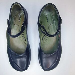 Kalso Earth Solar Black Leather Mary Jane Comfy Shoes Size 9 B